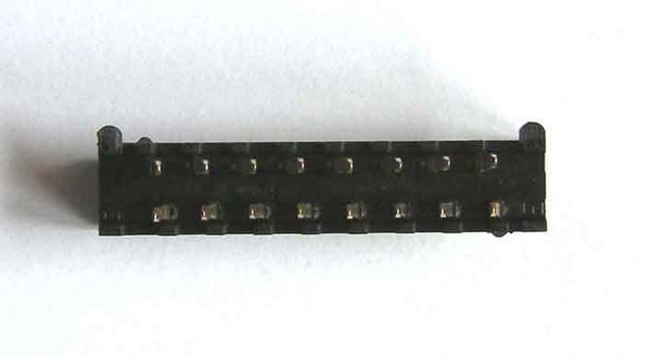 MICS-D16 0,8Au Lumberg. Micro modul - Messerleiste, stehend. 16-polig
